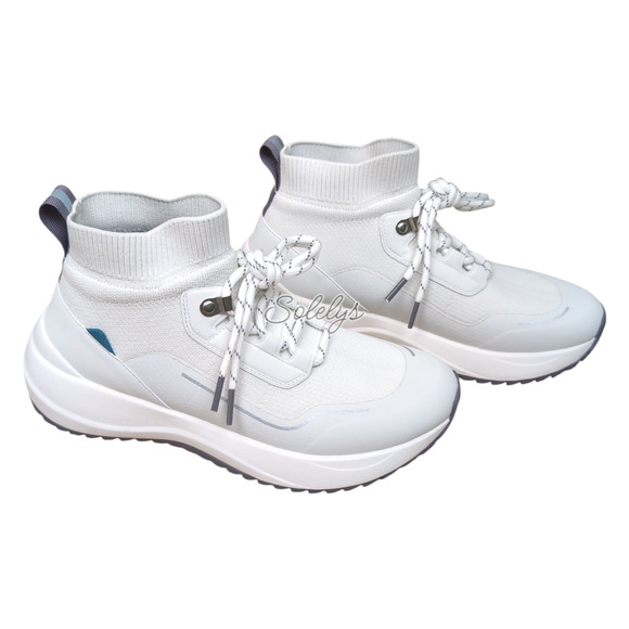Vessi Stormburst High Women 8 White Granite Waterproof Knit DymaTex Sneaker Boot - Picture 4 of 10